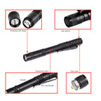 Mini Portable LED Pen Clip Pocket Flashlight High Bright Light Torch Lamp Battery Powered