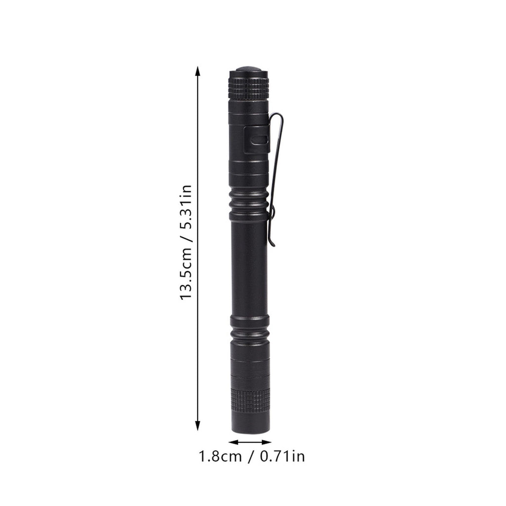 Mini Portable LED Pen Clip Pocket Flashlight High Bright Light Torch Lamp Battery Powered