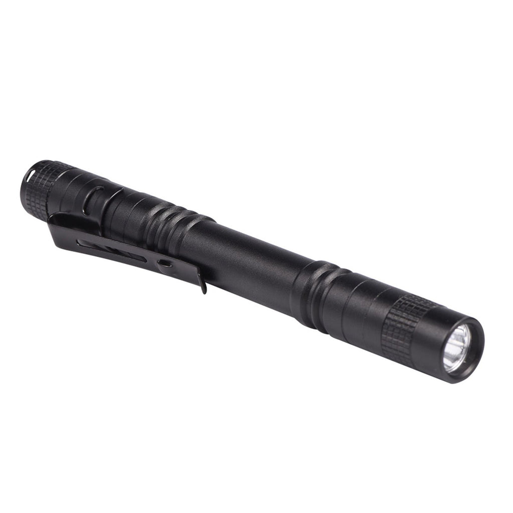Mini Portable LED Pen Clip Pocket Flashlight High Bright Light Torch Lamp Battery Powered