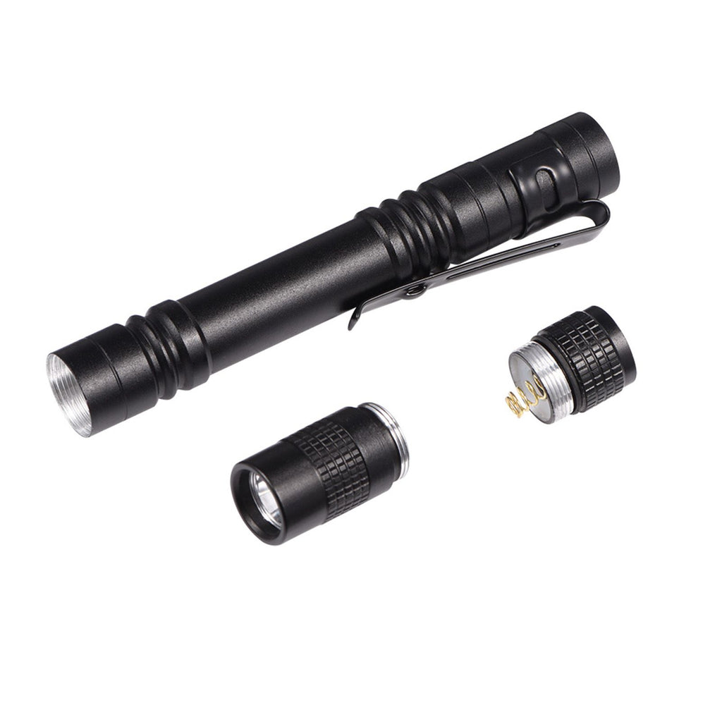 Mini Portable LED Pen Clip Pocket Flashlight High Bright Light Torch Lamp Battery Powered