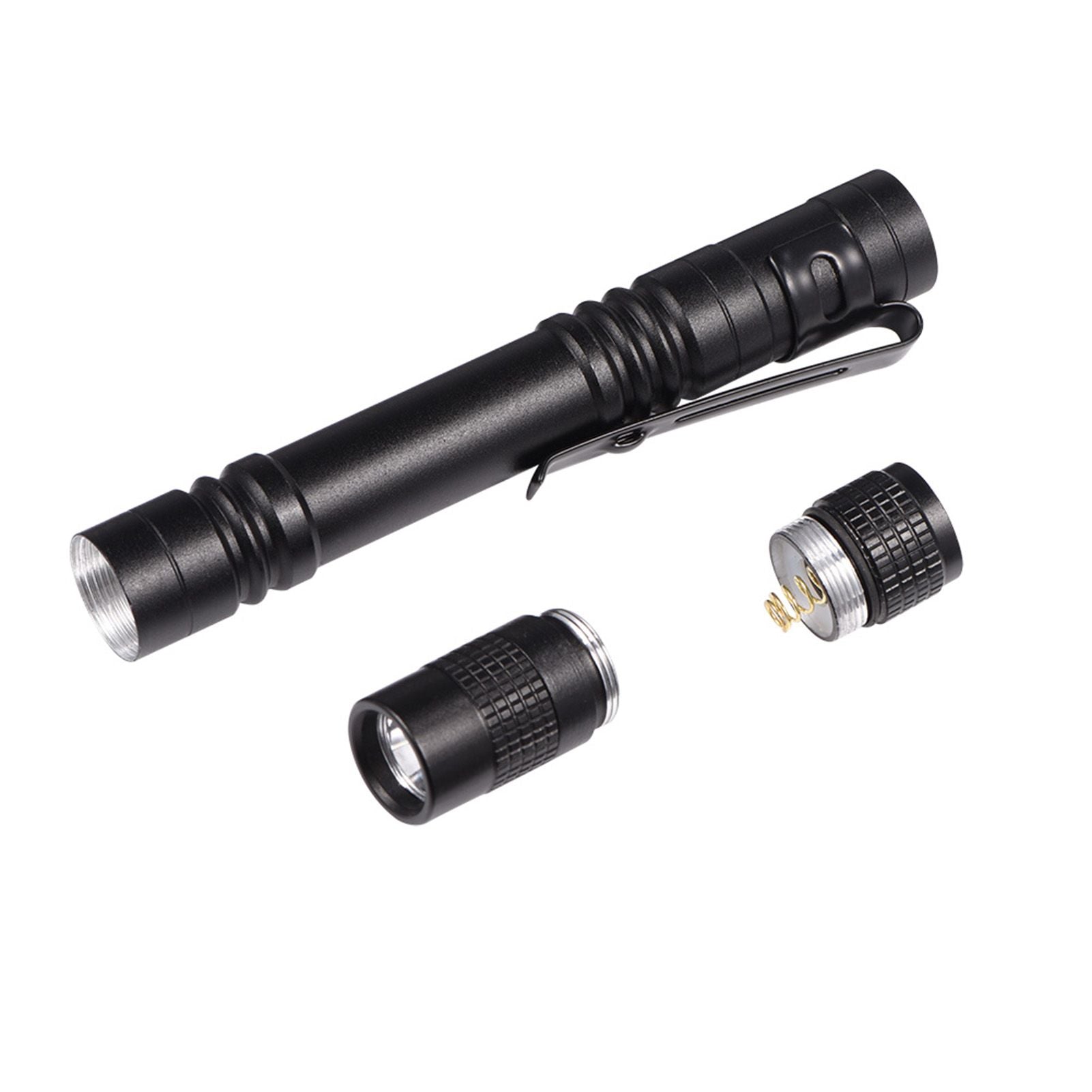 Mini Portable LED Pen Clip Pocket Flashlight High Bright Light Torch Lamp Battery Powered