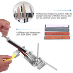 Stainless Steel Fix angle Sharpening System 4 Whetstones Kitchen Knife Sharpener Tool