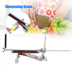 Stainless Steel Fix angle Sharpening System 4 Whetstones Kitchen Knife Sharpener Tool