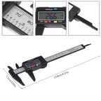 Digital Caliper with Extra Large LCD Screen for Measuring Inside Outside Depth Steps (Black)