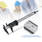 Digital Caliper with Extra Large LCD Screen for Measuring Inside Outside Depth Steps (Black)