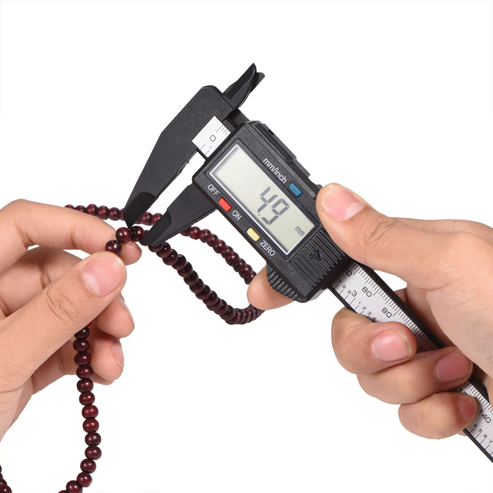 Digital Caliper with Extra Large LCD Screen for Measuring Inside Outside Depth Steps (Black)