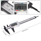 Digital Caliper with Extra Large LCD Screen for Measuring Inside Outside Depth Steps (Silver)