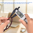 Digital Caliper with Extra Large LCD Screen for Measuring Inside Outside Depth Steps (Silver)