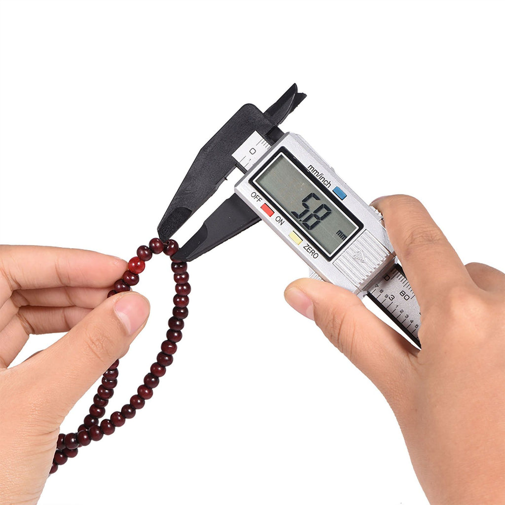 Digital Caliper with Extra Large LCD Screen for Measuring Inside Outside Depth Steps (Silver)