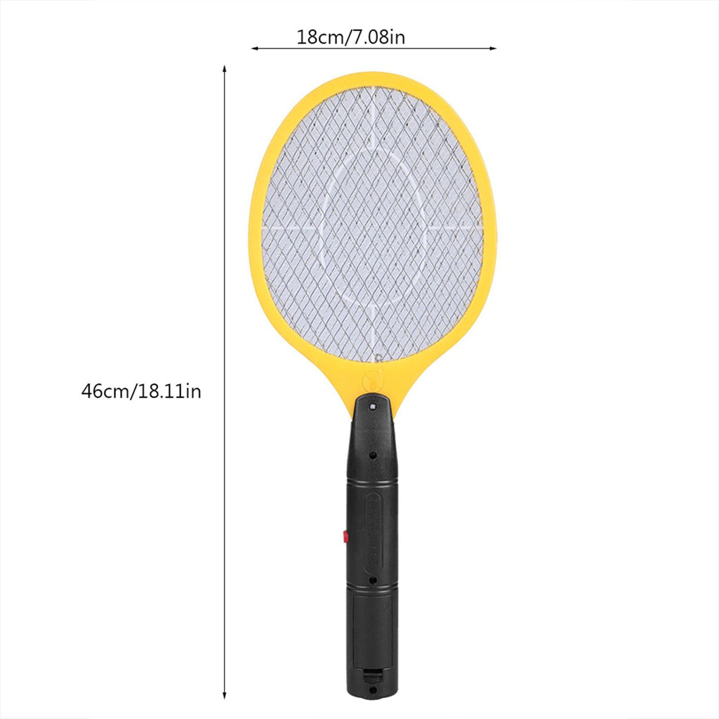 Cordless Battery Power Electric Fly Mosquito Swatter Bug Zapper Racket Insects Killer Yellow