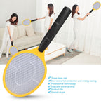 Cordless Battery Power Electric Fly Mosquito Swatter Bug Zapper Racket Insects Killer Yellow