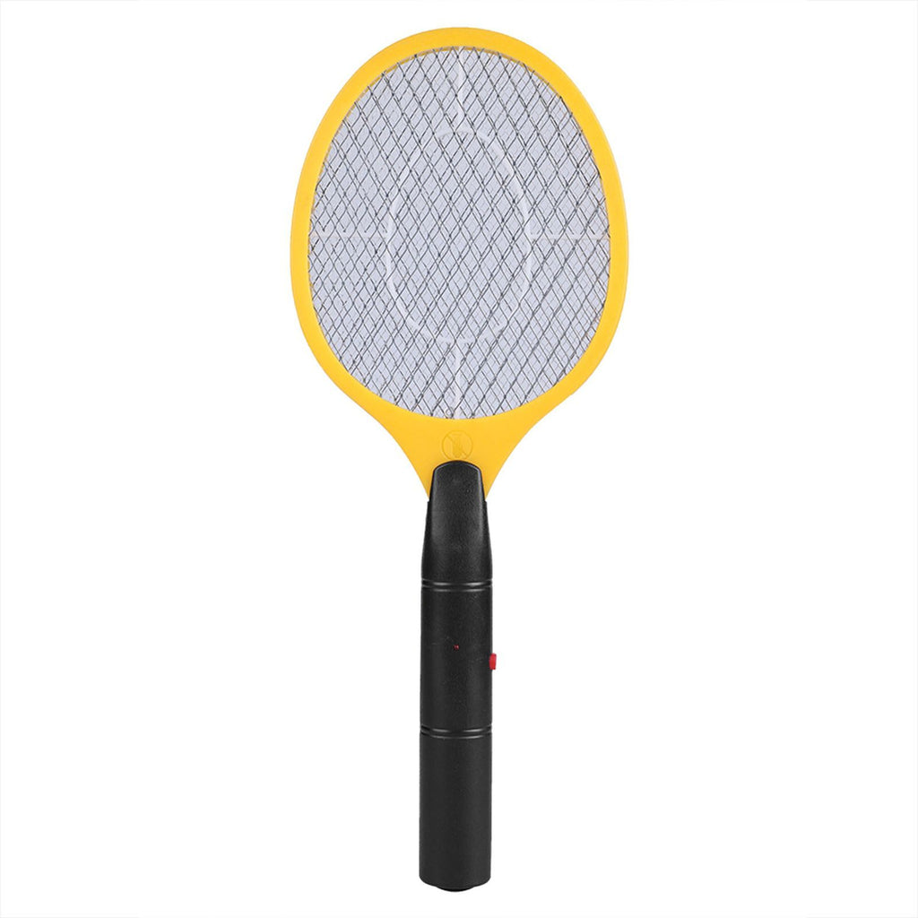 Cordless Battery Power Electric Fly Mosquito Swatter Bug Zapper Racket Insects Killer Yellow