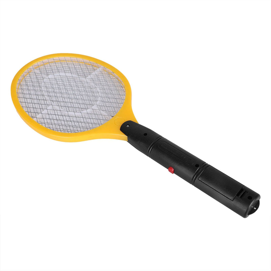 Cordless Battery Power Electric Fly Mosquito Swatter Bug Zapper Racket Insects Killer Yellow