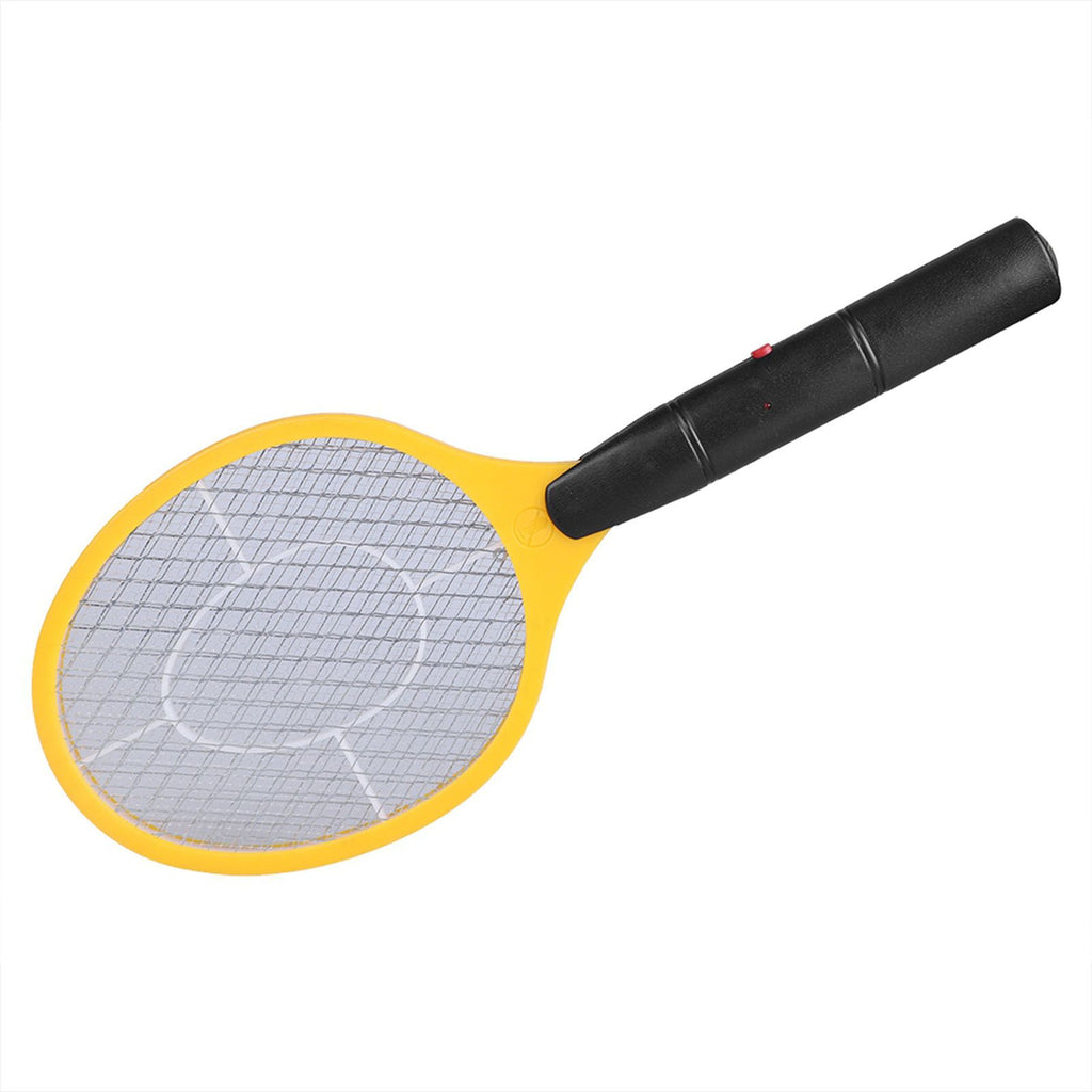 Cordless Battery Power Electric Fly Mosquito Swatter Bug Zapper Racket Insects Killer Yellow