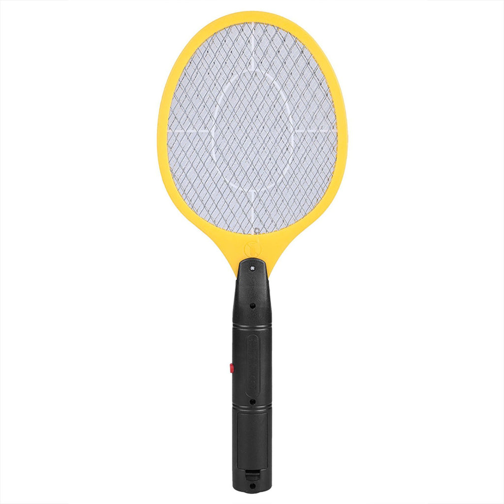 Cordless Battery Power Electric Fly Mosquito Swatter Bug Zapper Racket Insects Killer Yellow