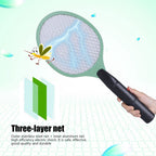 Cordless Battery Power Electric Fly Mosquito Swatter Bug Zapper Racket Insects Killer Green