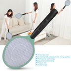 Cordless Battery Power Electric Fly Mosquito Swatter Bug Zapper Racket Insects Killer Green