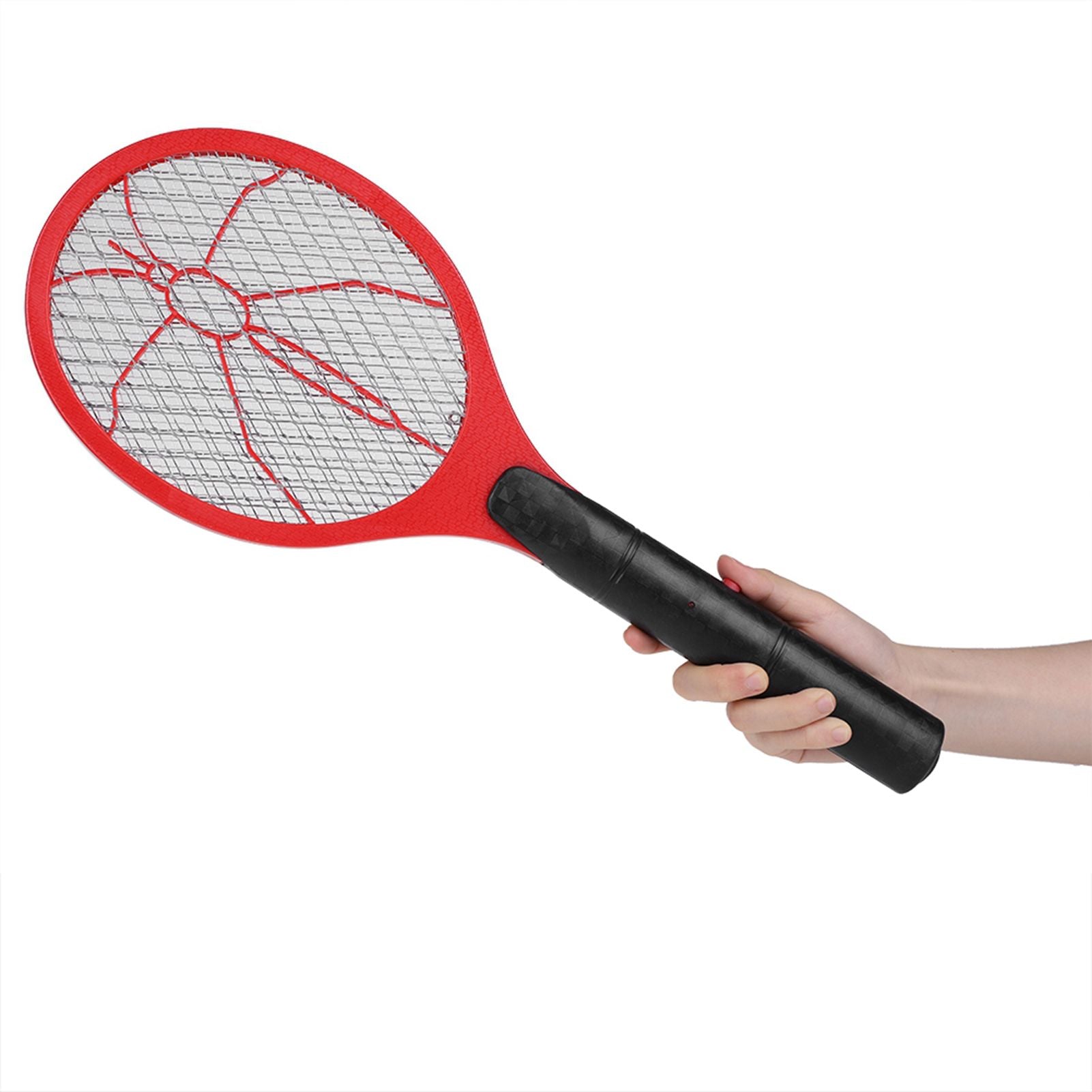 Cordless Battery Power Electric Fly Mosquito Swatter Bug Zapper Racket Insects Killer Red