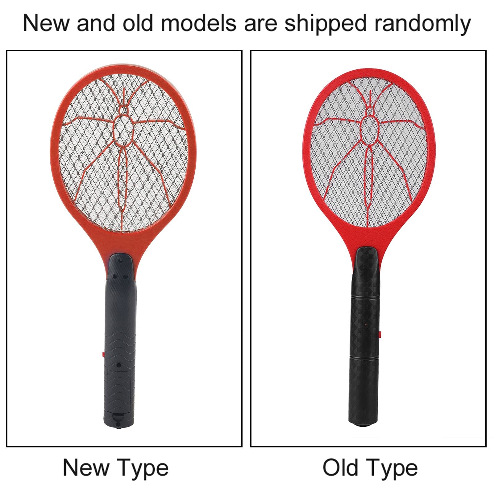 Cordless Battery Power Electric Fly Mosquito Swatter Bug Zapper Racket Insects Killer Red