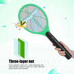 Cordless Battery Power Electric Fly Mosquito Swatter Bug Zapper Racket Insects Killer Green