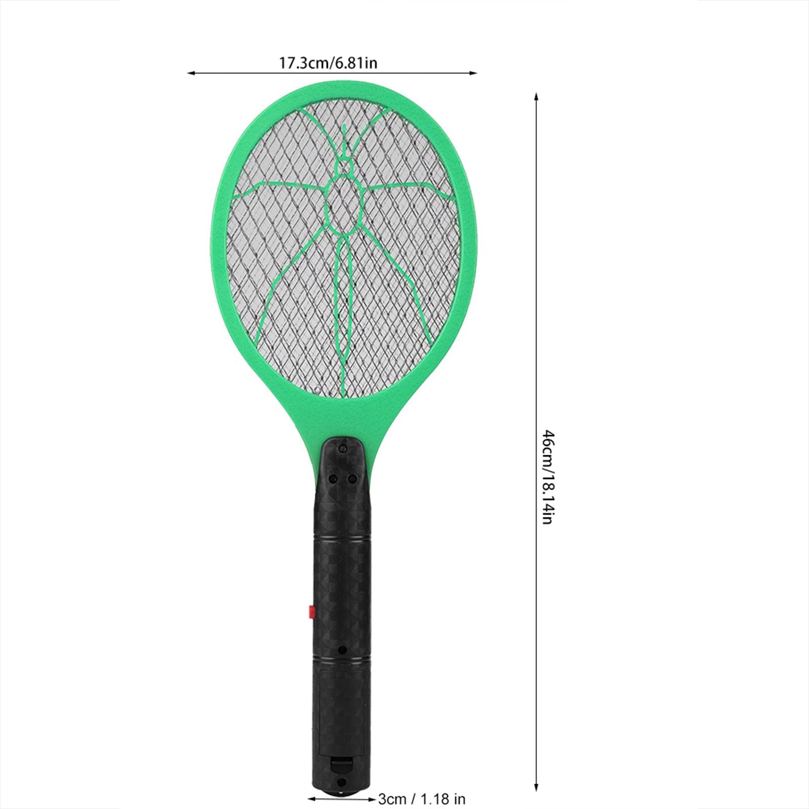 Cordless Battery Power Electric Fly Mosquito Swatter Bug Zapper Racket Insects Killer Green