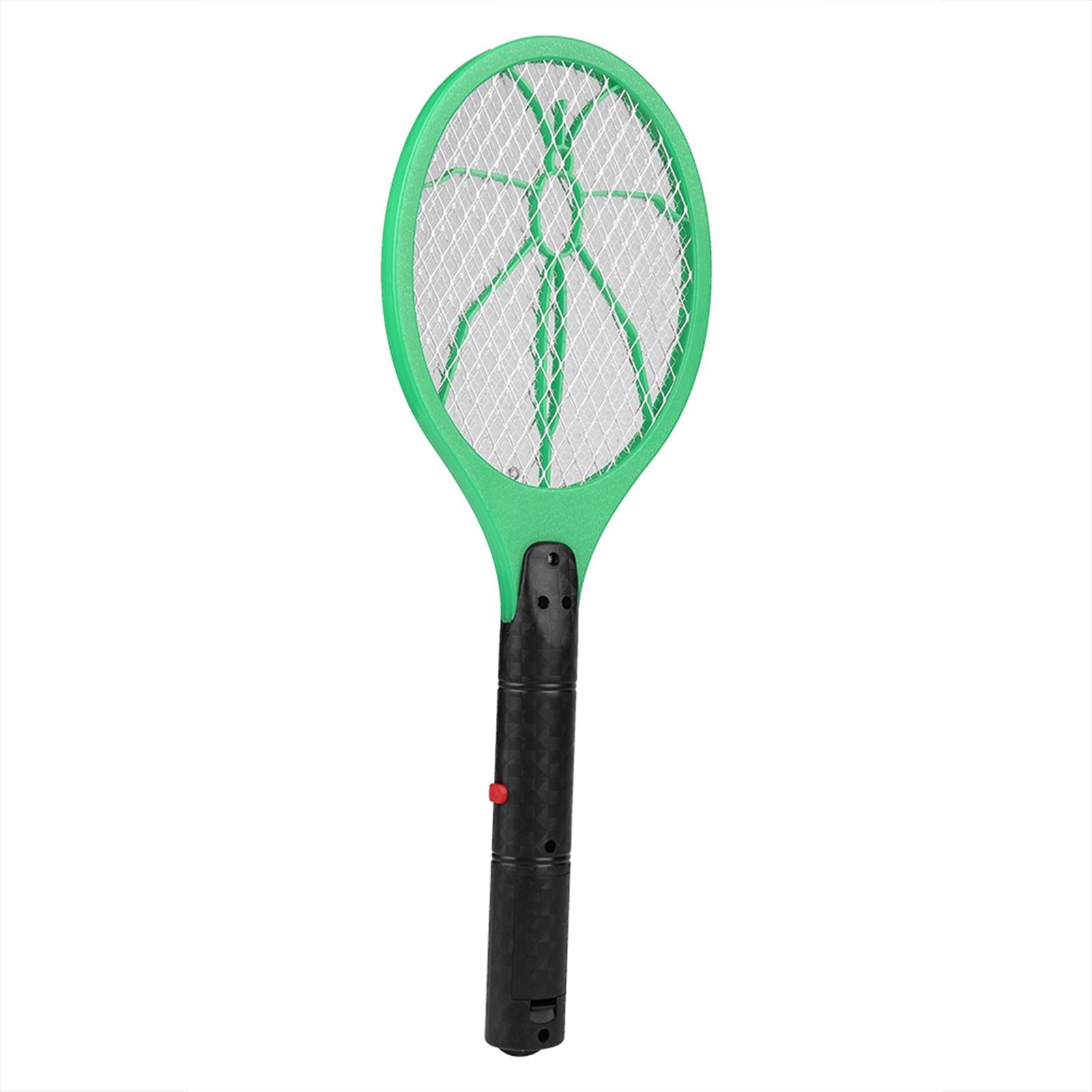 Cordless Battery Power Electric Fly Mosquito Swatter Bug Zapper Racket Insects Killer Green