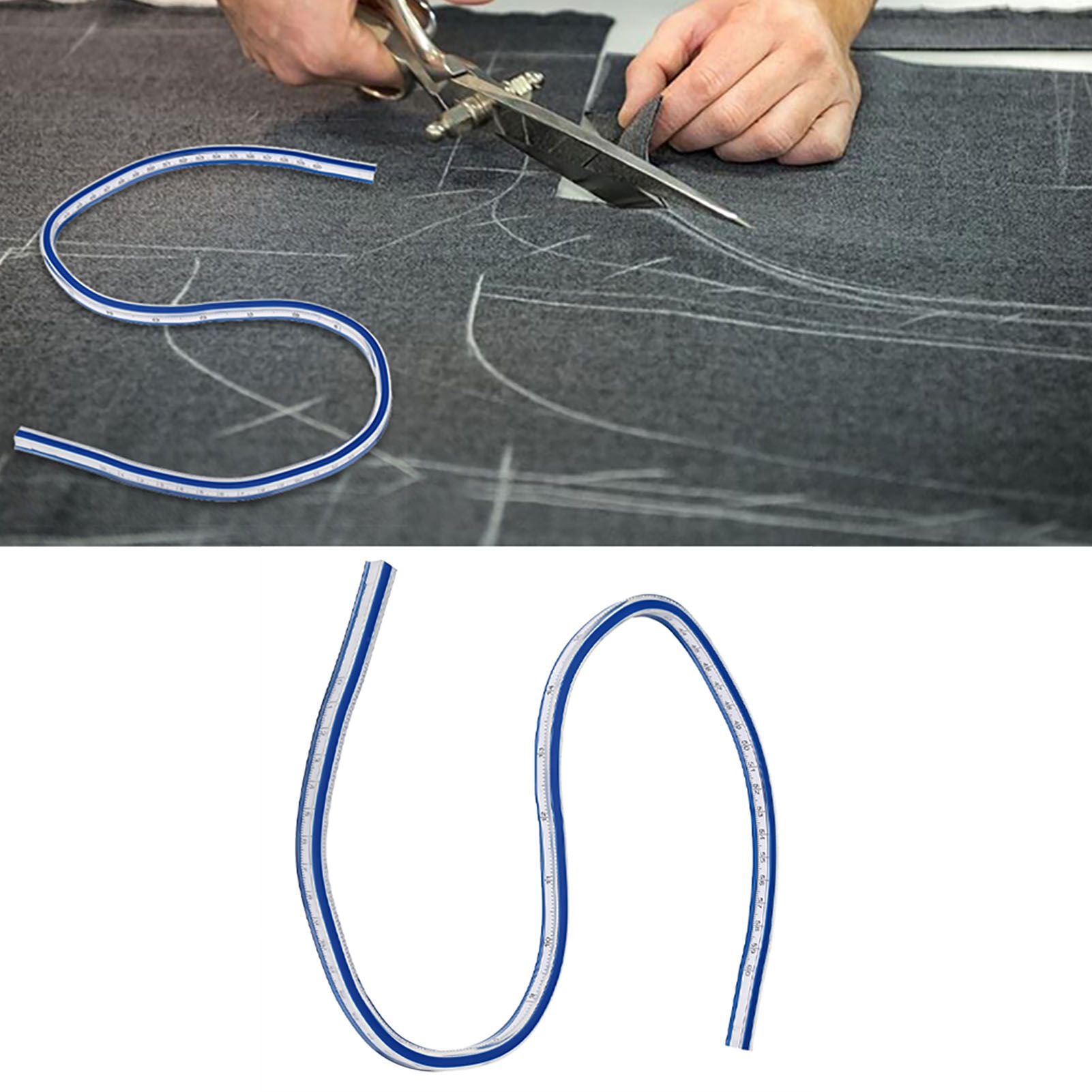 Flexible Curve Ruler Measurement Tool for Drawing Painting Graphics and Garment Design (60cm)