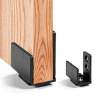 1pc Black Steel Hardware Sliding Barn Door Bottom Wall Mount Floor Guide with Screws