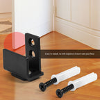 1pc Black Steel Hardware Sliding Barn Door Bottom Wall Mount Floor Guide with Screws