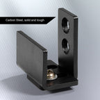 1pc Black Steel Hardware Sliding Barn Door Bottom Wall Mount Floor Guide with Screws