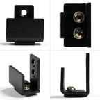 1pc Black Steel Hardware Sliding Barn Door Bottom Wall Mount Floor Guide with Screws