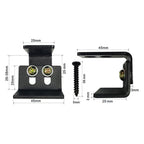 1pc Black Steel Hardware Sliding Barn Door Bottom Wall Mount Floor Guide with Screws