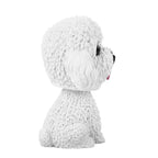 Simulation Shaking Head Dog Decor Bobble head Toy Car Interior Dashboard Ornament (White)