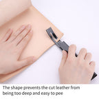 DIY Leather Craft Cutting Thinning Knife With Blades Craft Tool Planing Scraping Black