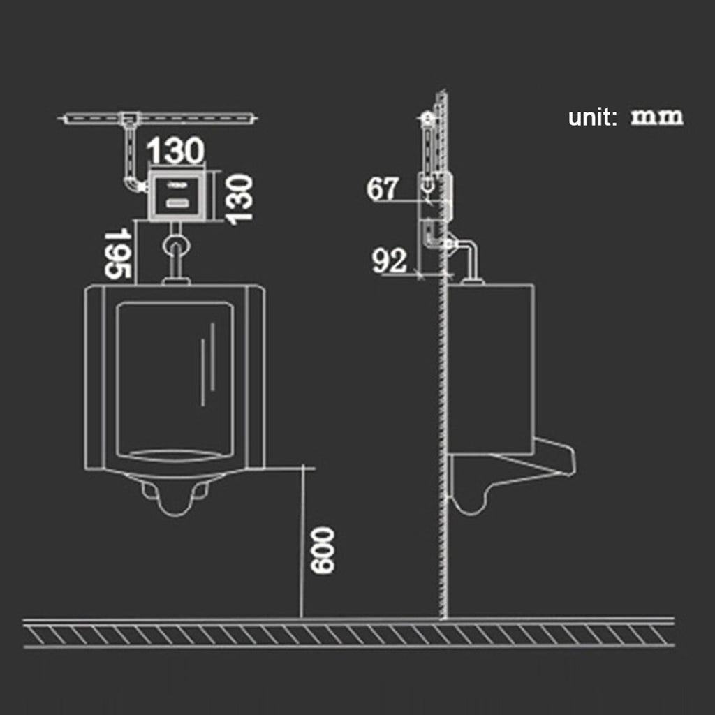 Wall Mount Lavatory Automatic Sensing Urinal Flush Valve Bath Toilet Faucet Taps