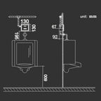 Wall Mount Lavatory Automatic Sensing Urinal Flush Valve Bath Toilet Faucet Taps