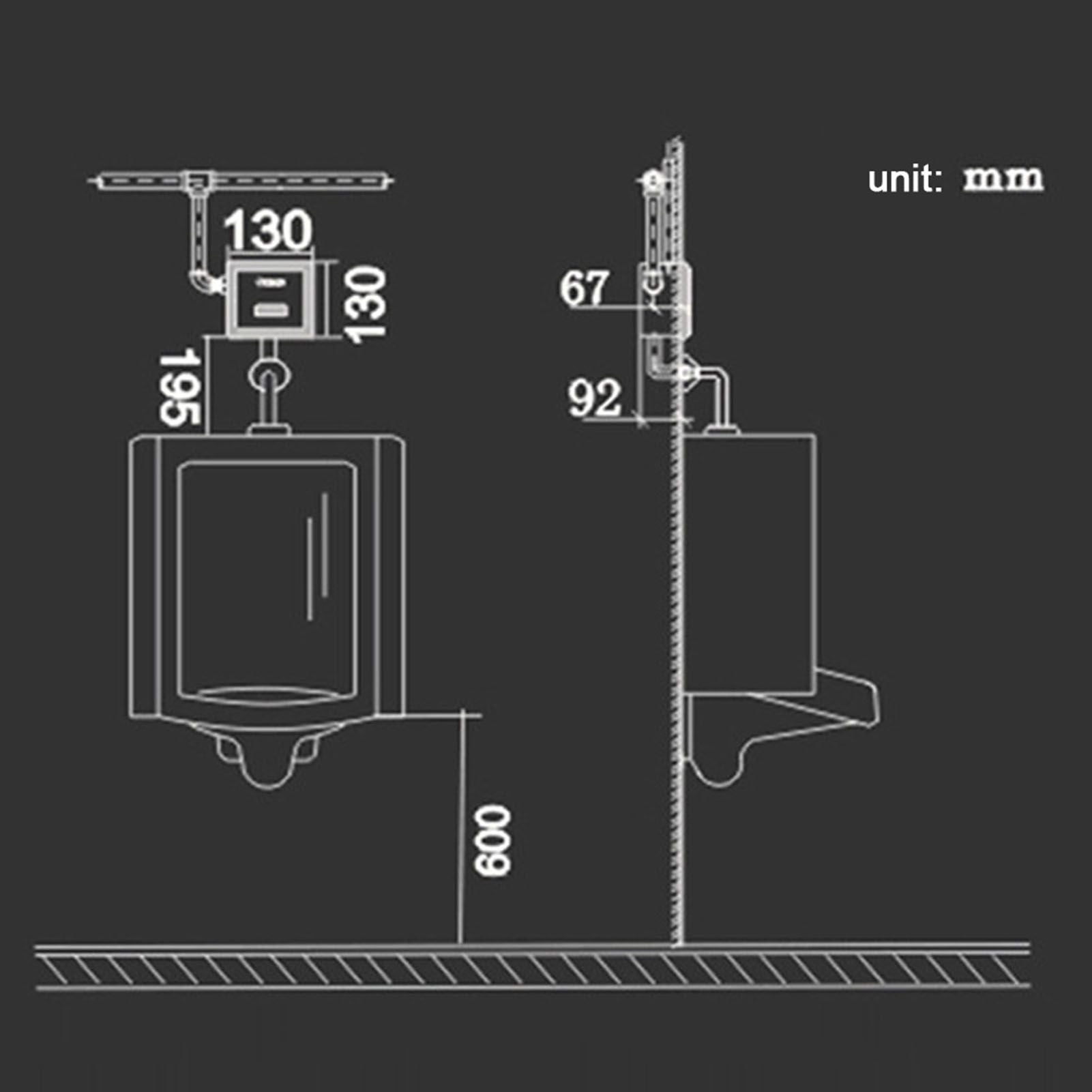 Wall Mount Lavatory Automatic Sensing Urinal Flush Valve Bath Toilet Faucet Taps