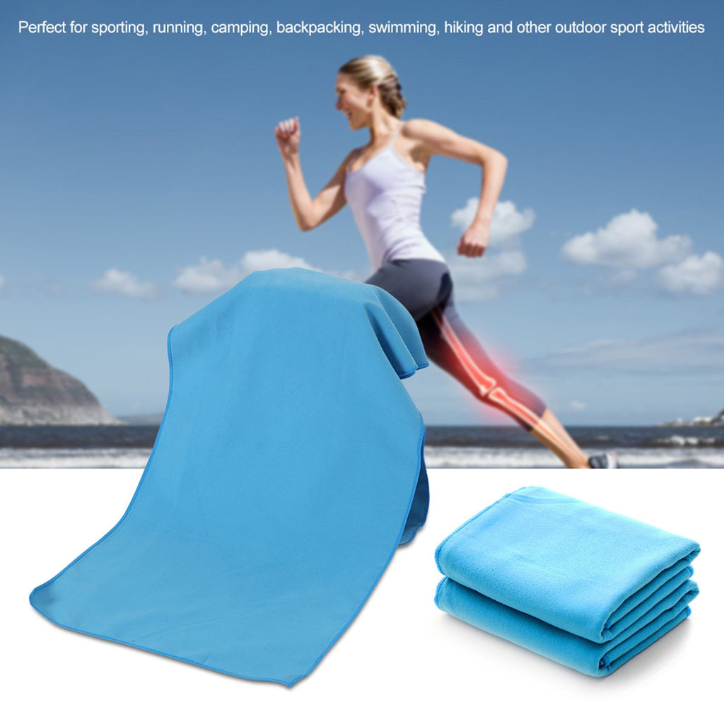 Super Absorbent & Quick Drying Large Towel for Sporting Camping Backpacking Swimming (Blue)