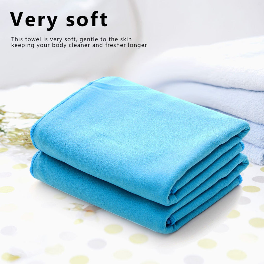 Super Absorbent & Quick Drying Large Towel for Sporting Camping Backpacking Swimming (Blue)