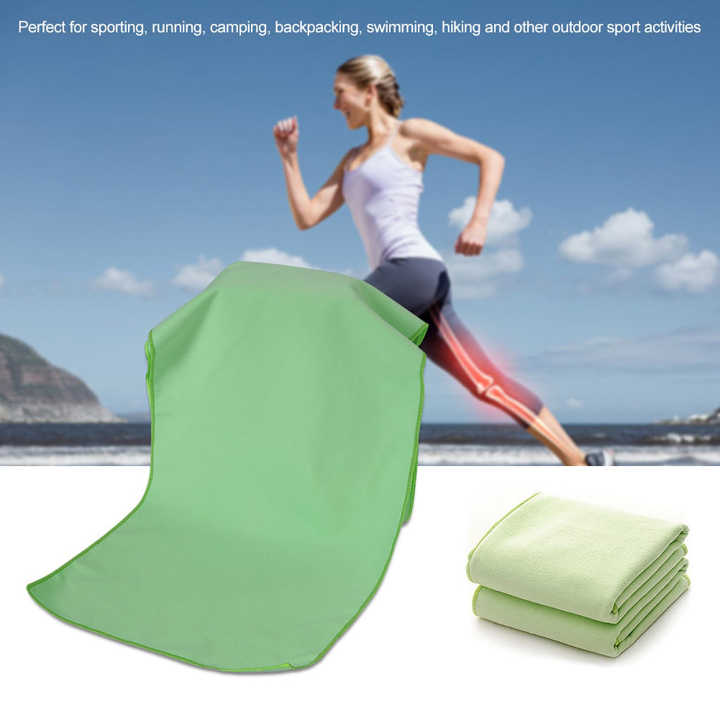Super Absorbent & Quick Drying Large Towel for Sporting Camping Backpacking Swimming (Green)
