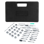40Pcs M3-M12 Screw Nut Tap and Die Set with Wrenches and Thread Gauge Heavy Duty Hand Tools