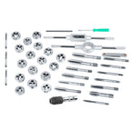 40Pcs M3-M12 Screw Nut Tap and Die Set with Wrenches and Thread Gauge Heavy Duty Hand Tools