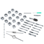 40Pcs M3-M12 Screw Nut Tap and Die Set with Wrenches and Thread Gauge Heavy Duty Hand Tools