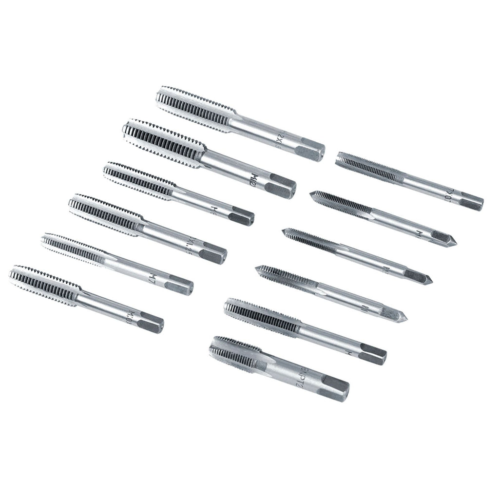 40Pcs M3-M12 Screw Nut Tap and Die Set with Wrenches and Thread Gauge Heavy Duty Hand Tools