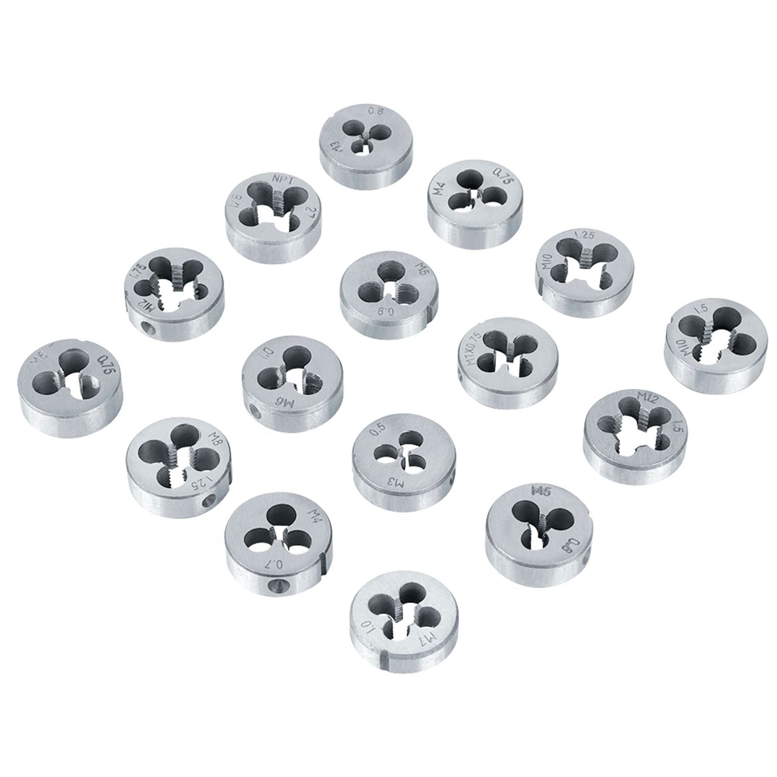 40Pcs M3-M12 Screw Nut Tap and Die Set with Wrenches and Thread Gauge Heavy Duty Hand Tools
