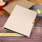 Creative Linen DIY Craft Card Album Scrapbook Simple Loose Leaf with Rope Strap 30 Pages(Beige)