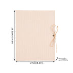 Creative Linen DIY Craft Card Album Scrapbook Simple Loose Leaf with Rope Strap 30 Pages(Beige)
