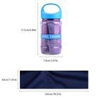 Super Breathable Cooling Effect Towel with Storage Bottle for Sports Gym Workout (Light Blue)