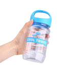 Super Breathable Cooling Effect Towel with Storage Bottle for Sports Gym Workout (Light Blue)
