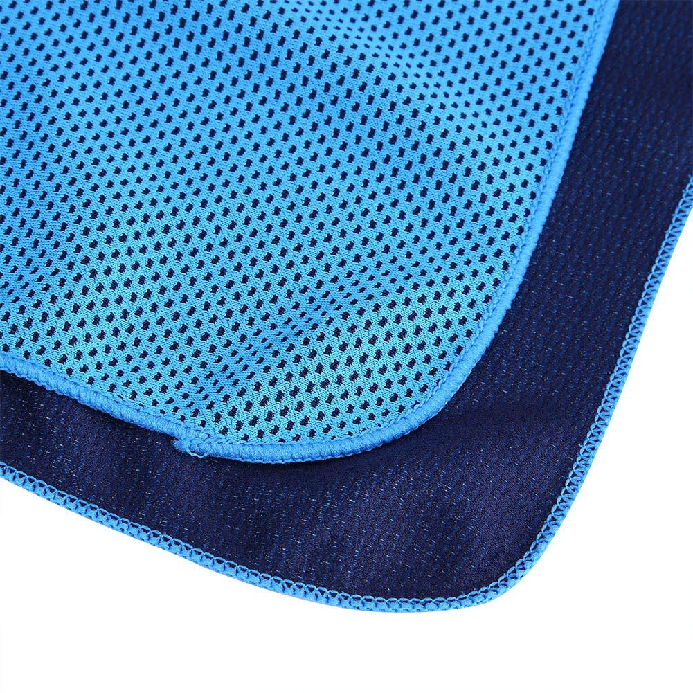 Super Breathable Cooling Effect Towel with Storage Bottle for Sports Gym Workout (Light Blue)